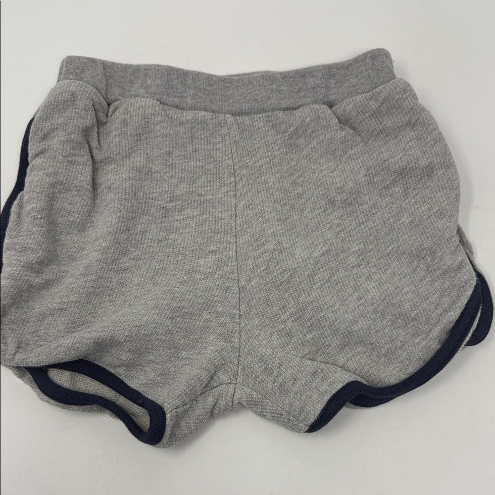 Girls' Grey Athletic Shorts with Navy Trim  Approx size 5-6